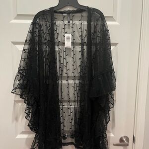 Torrid Black Sheer Poncho